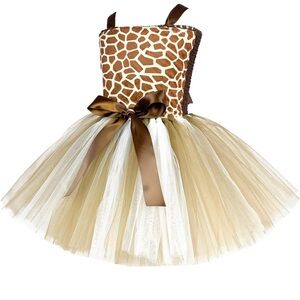 Animal print tutu costume (giraffe) no ears new with tags sz small (1-2T)